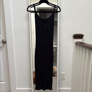 OAK + FORT Black Bodycon Midi Dress